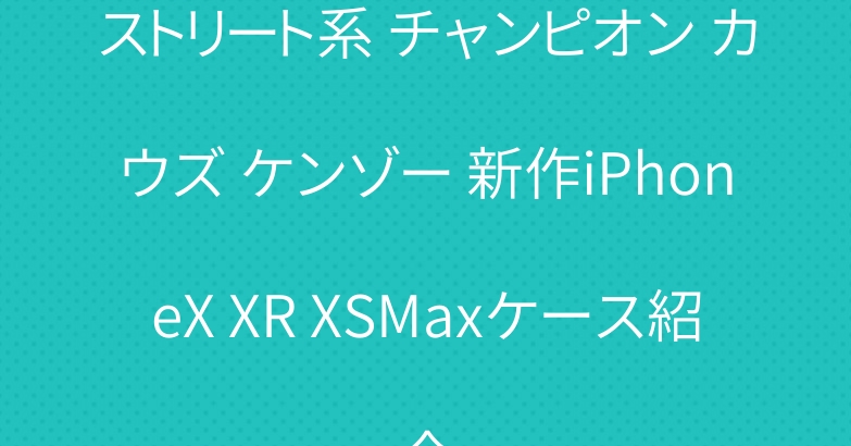 ストリート系 チャンピオン カウズ ケンゾー 新作iPhoneX XR XSMaxケース紹介