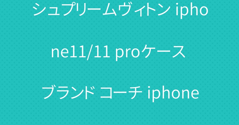 シュプリームヴィトン iphone11/11 proケース ブランド コーチ iphone se2/12プロカバー