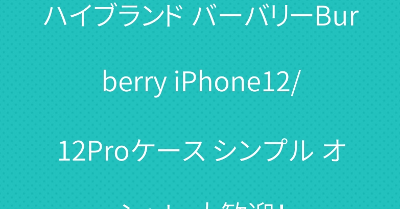 ハイブランド バーバリーBurberry iPhone12/12Proケース シンプル オシャレ 大歓迎！