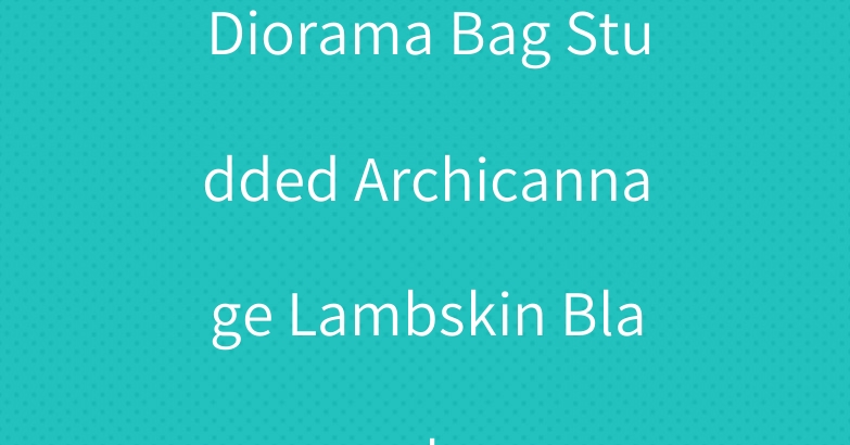 Diorama Bag Studded Archicannage Lambskin Black