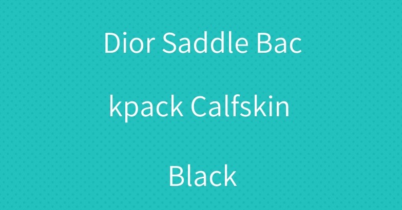 Dior Saddle Backpack Calfskin Black