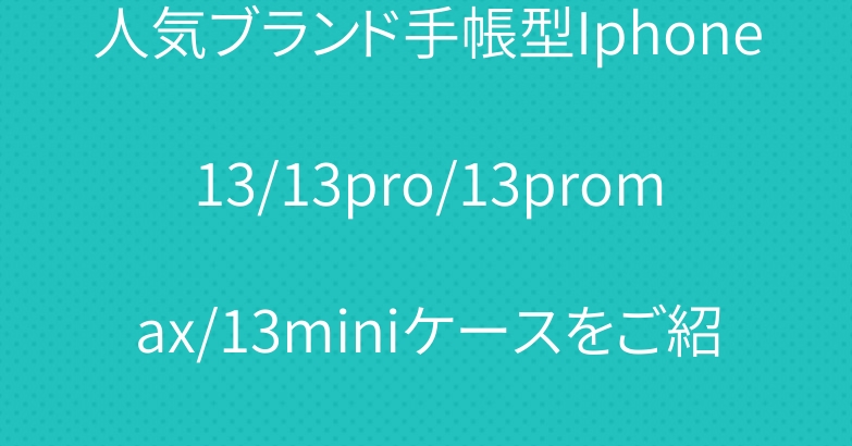 人気ブランド手帳型Iphone13/13pro/13promax/13miniケースをご紹介！