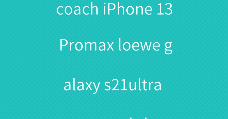 coach iPhone 13 Promax loewe galaxy s21ultra case card slot