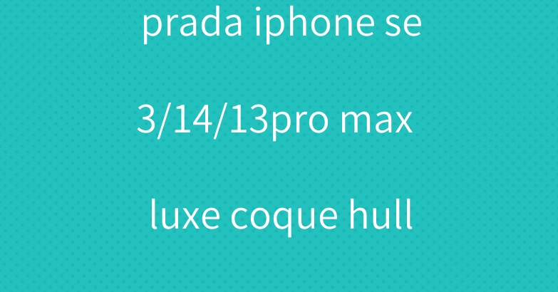 prada iphone se3/14/13pro max luxe coque hulle