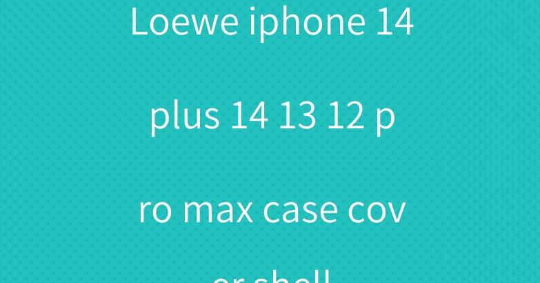 Loewe iphone 14plus 14 13 12 pro max case cover shell