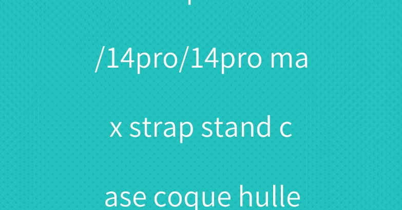 Fendi iphone 14/14pro/14pro max strap stand case coque hulle