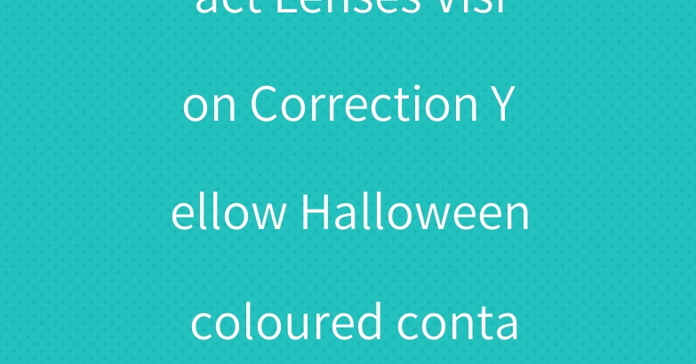 2022 Color Contact Lenses Vision Correction Yellow Halloween coloured contact lenses review