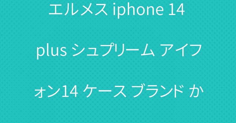 エルメス iphone 14 plus シュプリーム アイフォン14 ケース ブランド かわいい