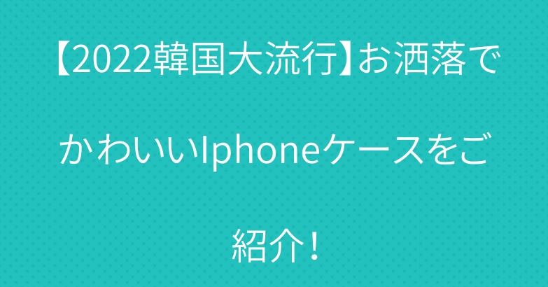 【2022韓国大流行】お洒落でかわいいIphoneケースをご紹介！