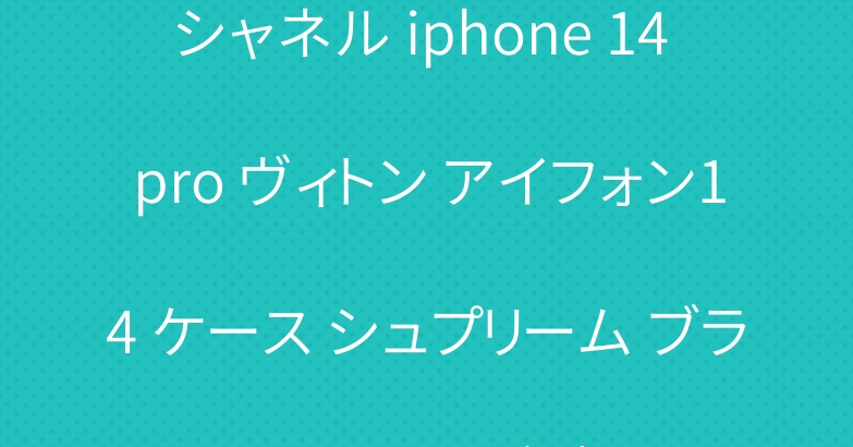 シャネル iphone 14 pro ヴィトン アイフォン14 ケース シュプリーム ブランド バッグ型