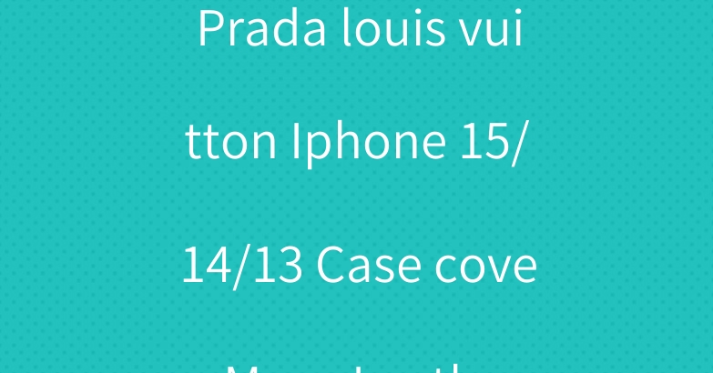 Prada louis vuitton Iphone 15/14/13 Case cover Mens Leather