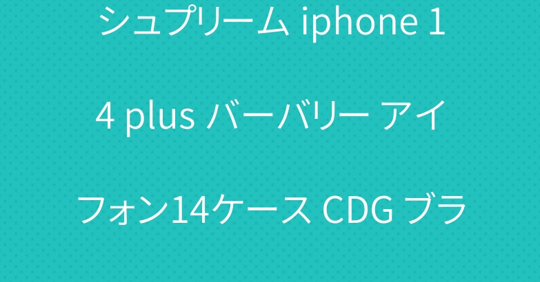 シュプリーム iphone 14 plus バーバリー アイフォン14ケース CDG ブランド オシャレ