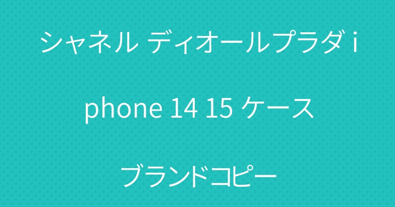 シャネル ディオールプラダ iphone 14 15 ケースブランドコピー