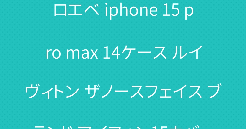ロエベ iphone 15 pro max 14ケース ルイヴィトン ザノースフェイス ブランド アイフォン15カバー