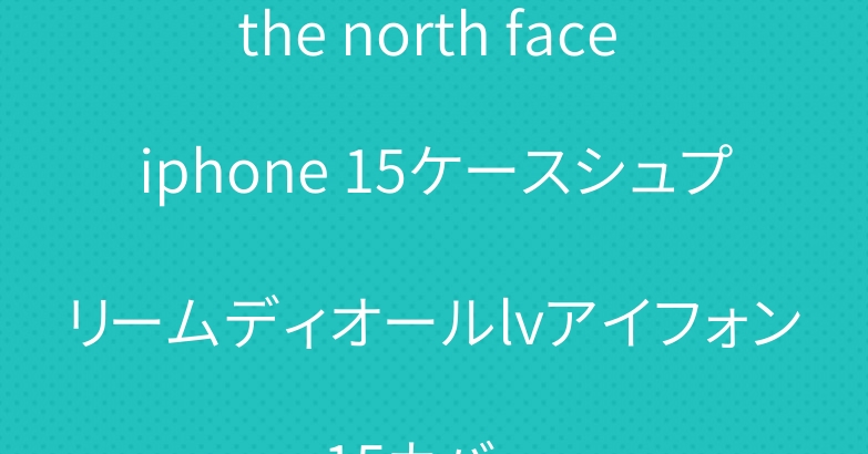 the north face iphone 15ケースシュプリームディオールlvアイフォン15カバー